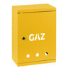 Skrzynka gazowa GAZ 350x250x150mm żółta